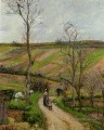 route du fond à l’hermitage pontoise 1877 Camille Pissarro paysage